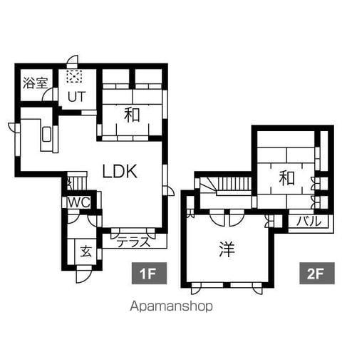 札幌市東西線 南郷１３丁目駅 徒歩11分 2階建 築39年の間取り写真