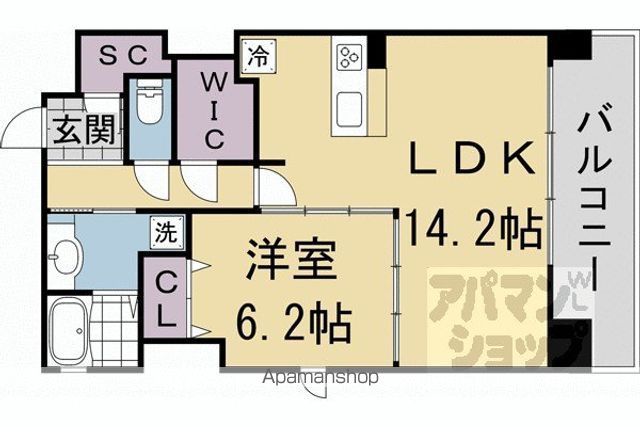 ATTRICE太秦天神川の間取り写真