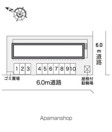 レオパレスエスペラント[1K/20.28m2]の配置図