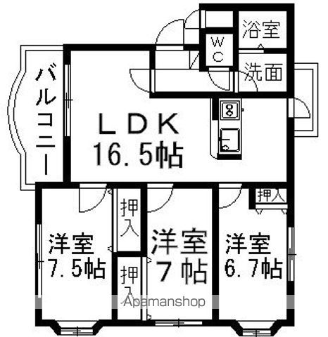 ブライムウェイブIの間取り写真