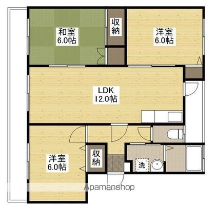 エントピアＫ・Ｓ[3LDK/66m2]の間取図