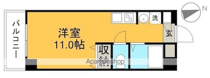 フィットハイム日の出[1R/18m2]の間取図