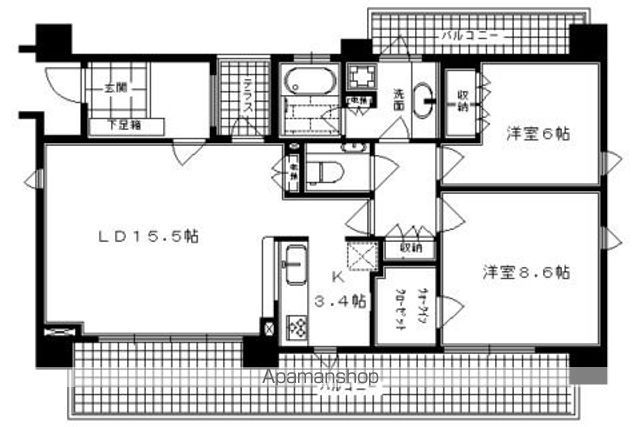 グランドヒルズ京都東山ロジュマンの間取り写真