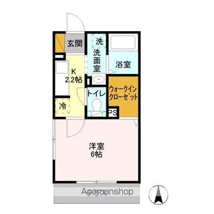オートクレール動坂[1K/23.59m2]の間取図