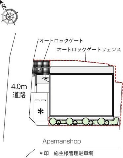 レオパレス華みずきⅣ号館[1K/19.87m2]の配置図