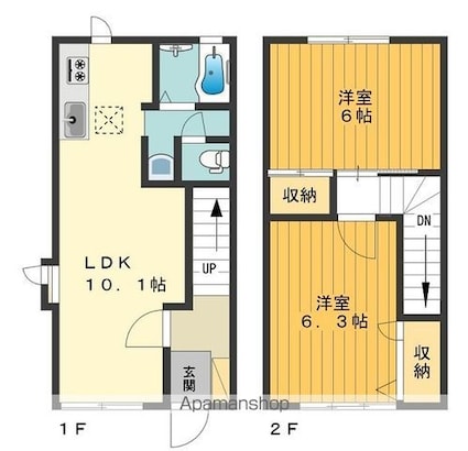 エスペランサＢ[2LDK/56m2]の間取図