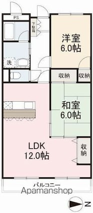 ＦＵＴＡＢＡⅠ[2LDK/66.96m2]の間取図
