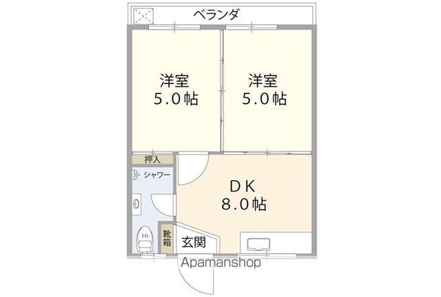 津嘉山北谷アパートの間取り写真