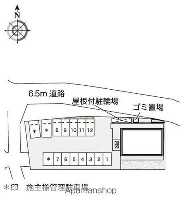 レオパレスマドンナ　Ⅱ[1K/26.08m2]の配置図