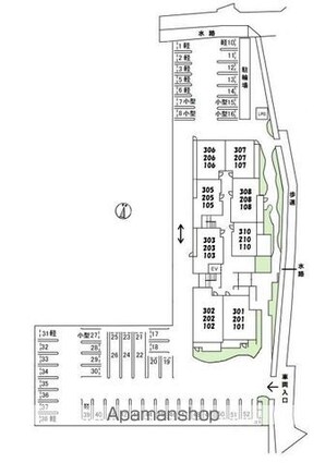 岡山県倉敷市平田[1LDK/44.73m2]の配置図