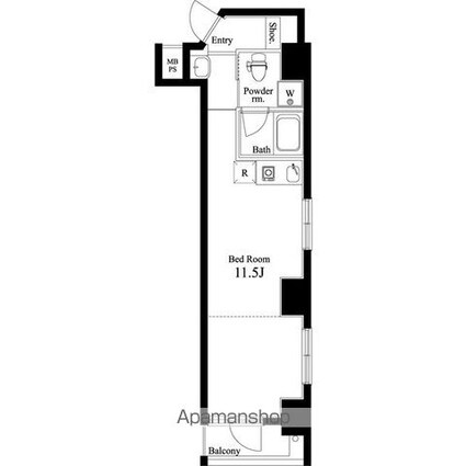 ミリアビタＮＯ．２２[1R/28.15m2]の間取図