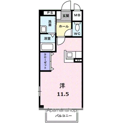 フラン・カーサ[1R/30.24m2]の間取図