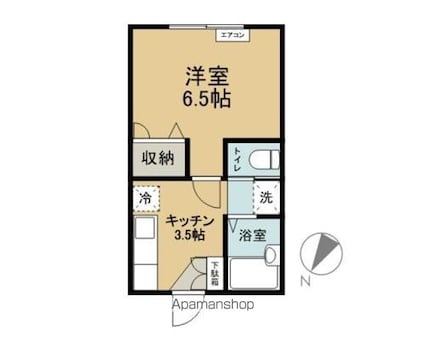 レジデンスＳＡＴＯ[1K/23.14m2]の間取図