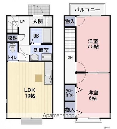 コーポラス　エフ・ピー[2LDK/59.64m2]の間取図