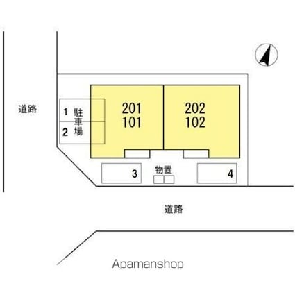 フォレスト楢山[1LDK/32.85m2]の配置図