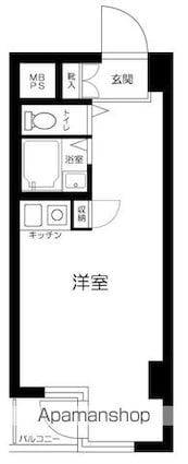 ライオンズプラザ新宿[1R/19.24m2]の間取図