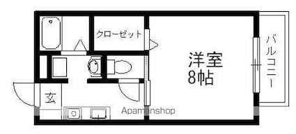 リヴェールＫ[1K/27.08m2]の間取図
