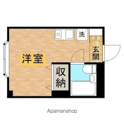 フランシール越野[1R/17.82m2]の間取図