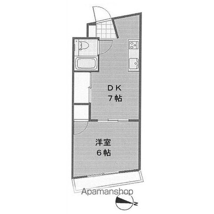新宿パークサイド永谷[1DK/31.07m2]の間取図