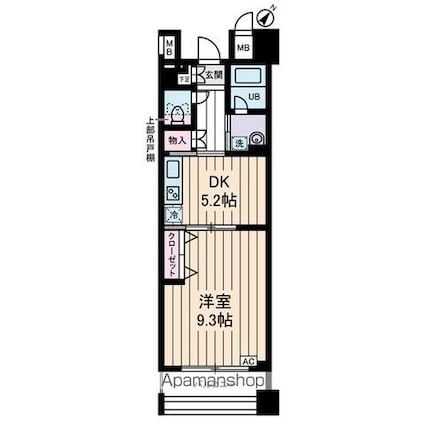 グランデュール千鳥[1DK/36.48m2]の間取図