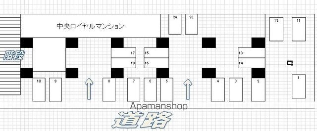 中央ロイヤルマンション[1K/24.45m2]の配置図