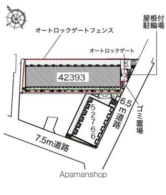 レオネクストやまと[1K/23.61m2]の配置図