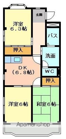 サンヒルズ梅森台の間取り写真