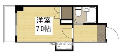 広島県広島市南区上東雲町[1R/16m2]の間取図