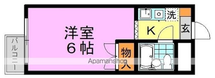 日神パレス新高円寺第二[1K/16.53m2]の間取図