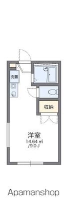 レオパレスプルニエ[1K/19.96m2]の間取図