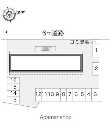 レオパレスりんどう[1K/23.18m2]の配置図