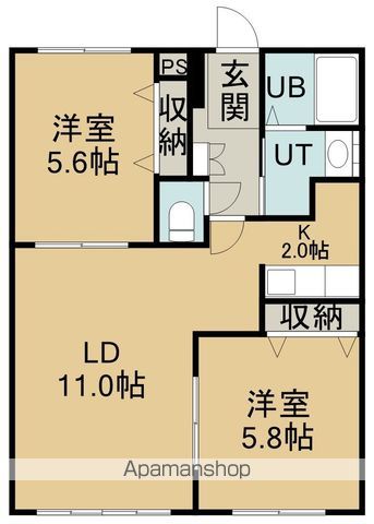 ピュアパレス海岸町の間取り写真