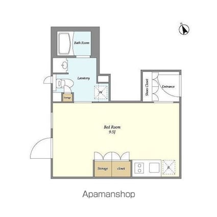 ＫＤＸレジデンス吉祥寺[1R/25.48m2]の間取図