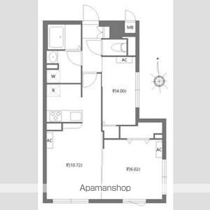 エルファーロ三軒茶屋Ⅱ[2LDK/47.3m2]の間取図