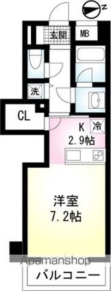 ＣＩＥＬ　ＢＬＥＵ（シエルブルー）[1R/30.03m2]の間取図