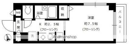 甲良町ハウス[1K/21.1m2]の間取図