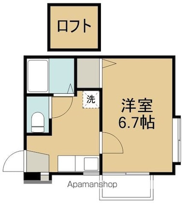 ステーブルＳＳ[1K/24.4m2]の間取図