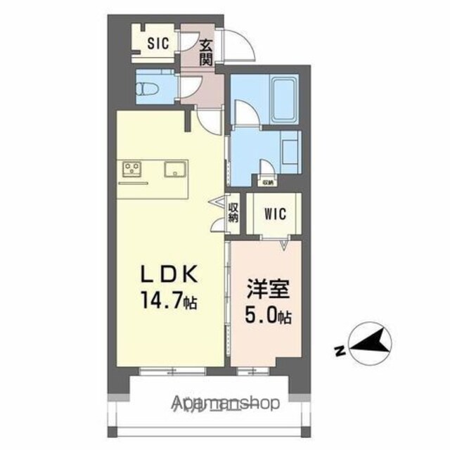 シャーメゾンステージ中央通り[1LDK/50.62m2]の間取図