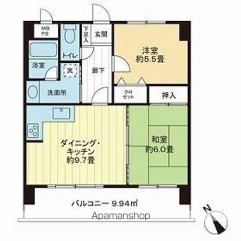 ライオンズマンション香椎駅東の間取り写真