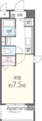 シェリール山﨑[1K/24.94m2]の間取図