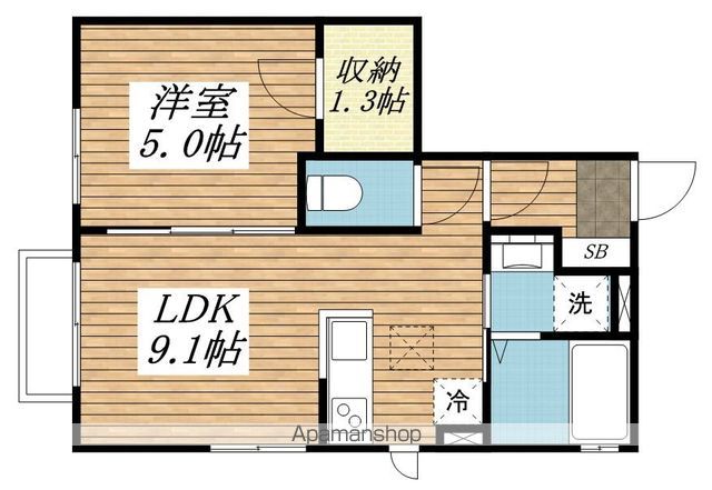 府中市住吉町のアパートの間取り