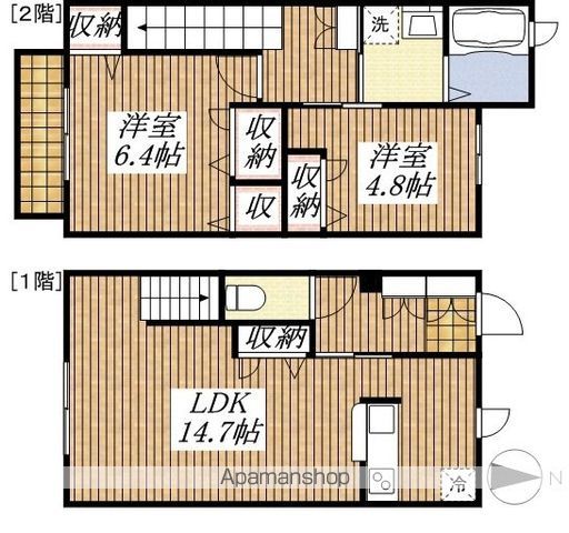 【日野市万願寺のテラスの間取り】