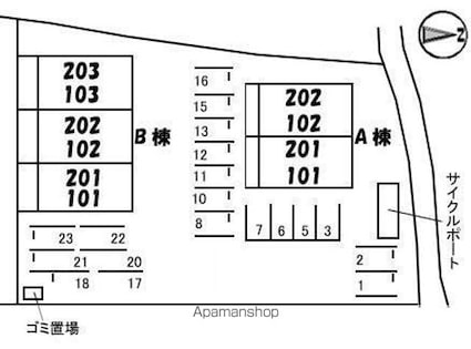 ウィステリア[2LDK/49.28m2]の配置図