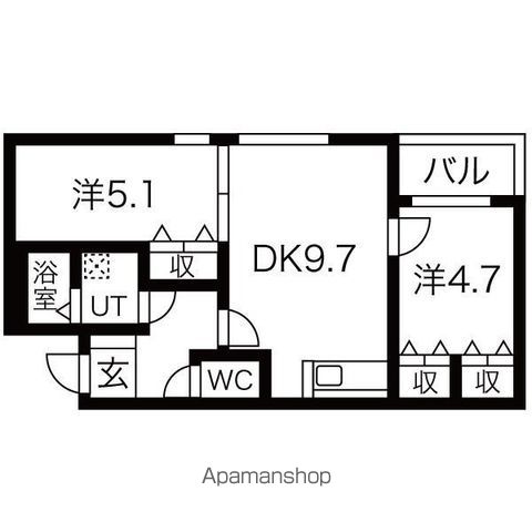 TREVENTI美術館西の間取り写真