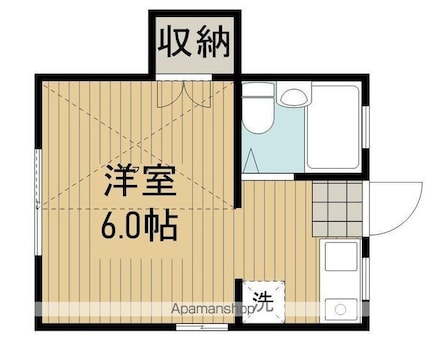 トレステレ[1R/18m2]の間取図