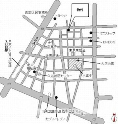 エルラッソ入谷[1DK/30.18m2]の配置図
