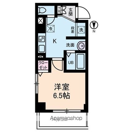 メゾンドロゼ[1K/24.04m2]の間取図