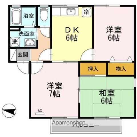 アムール A棟の間取り写真