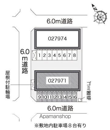レオパレスサニーコートＡ[2DK/49.68m2]の配置図