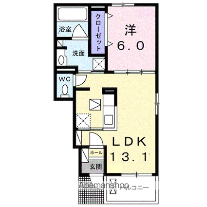 メディカル・中小路南Ⅰ[1LDK/45.09m2]の間取図